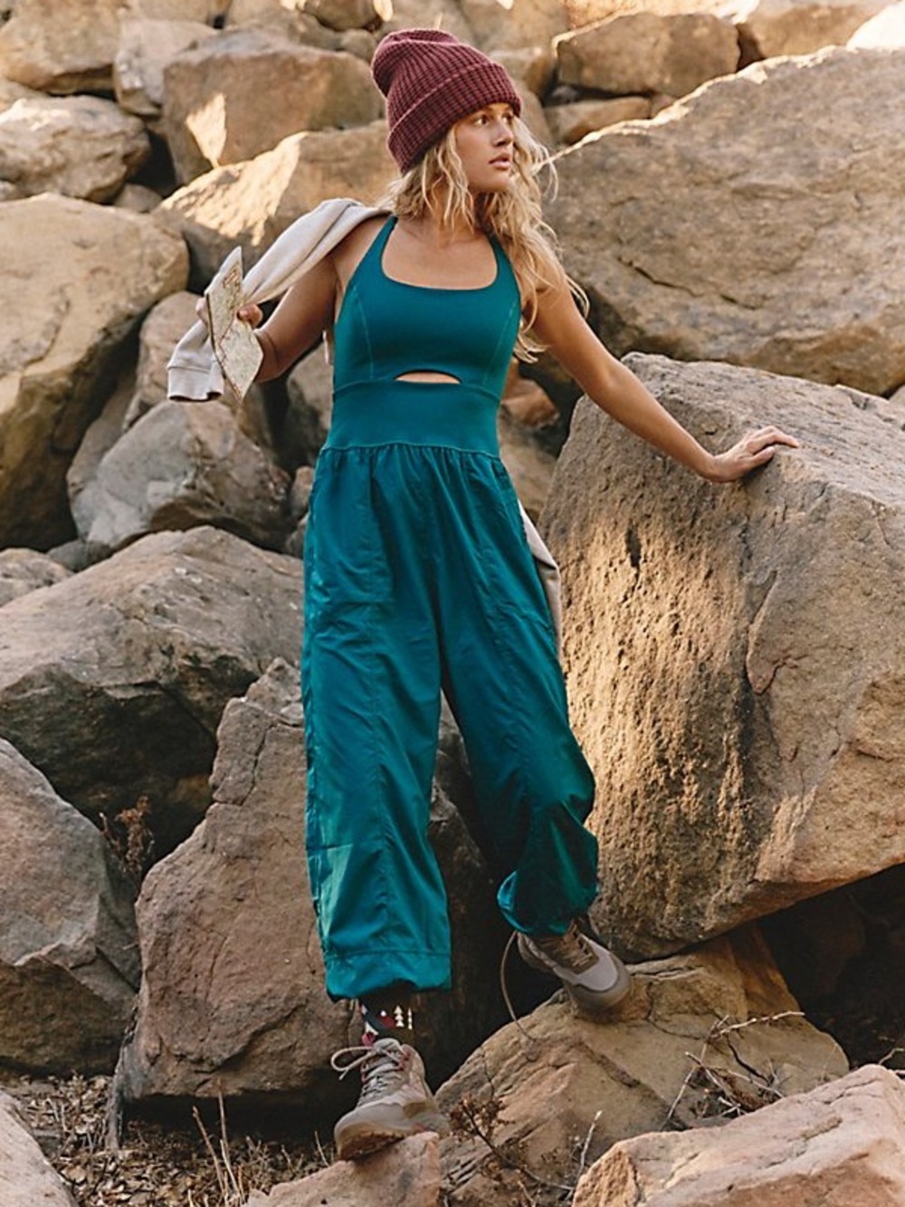 Free People Righteous Onesie in Teal NWOT